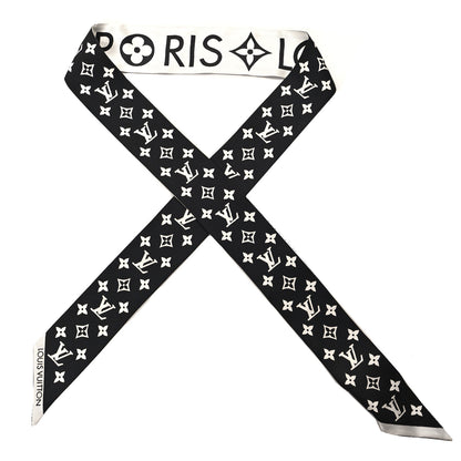 Louis Vuitton Silk Monogram Infinity BB Bandeau White Black 1 of 3
