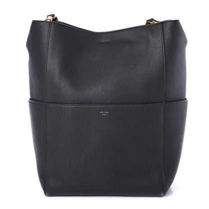 Celine Soft Grained Calfskin Sangle Bucket Bag Grey 1 of 4