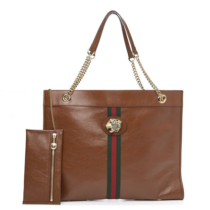 Gucci Calfskin Large Rajah Chain Tote Cuir 1 of 9