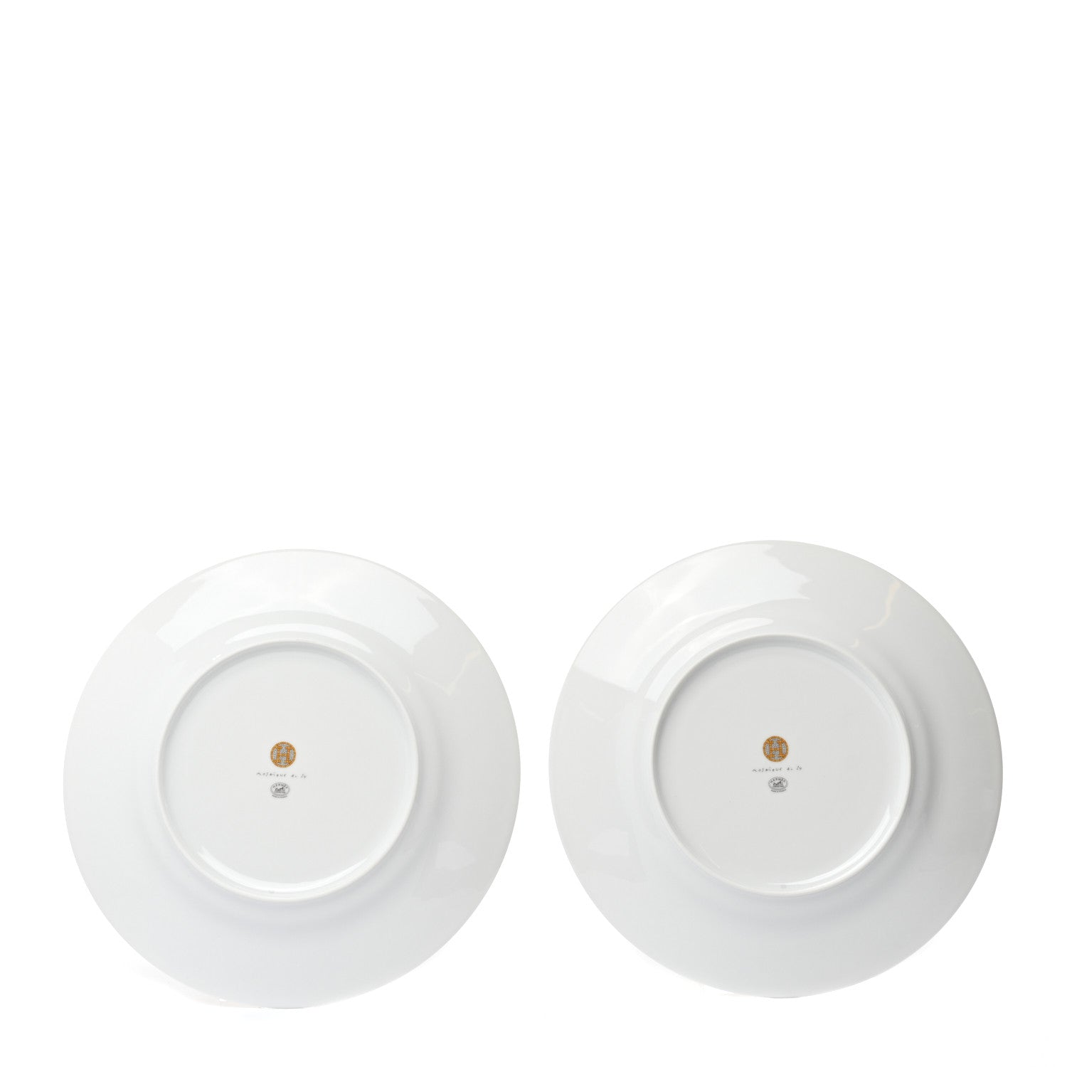 Hermes Porcelain Mosaique Au 24 Gold Dinner Plate Set of 2 3 of 7