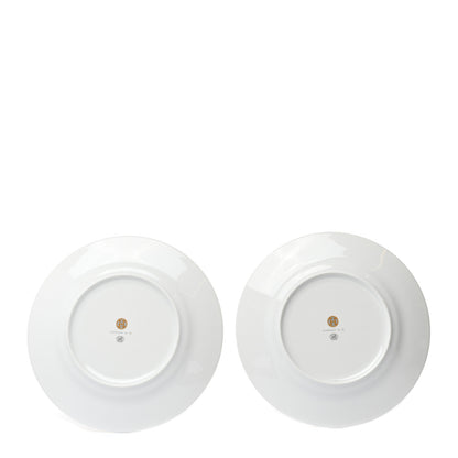 Hermes Porcelain Mosaique Au 24 Gold Dinner Plate Set of 2 3 of 7