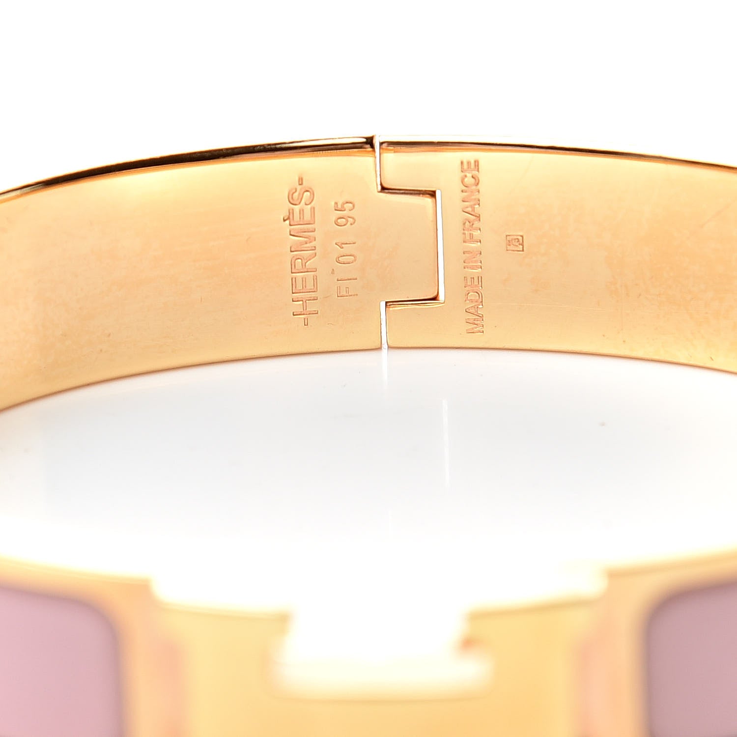 Hermes Enamel Narrow Clic Clac H Bracelet PM Rose Nacarat 4 of 7