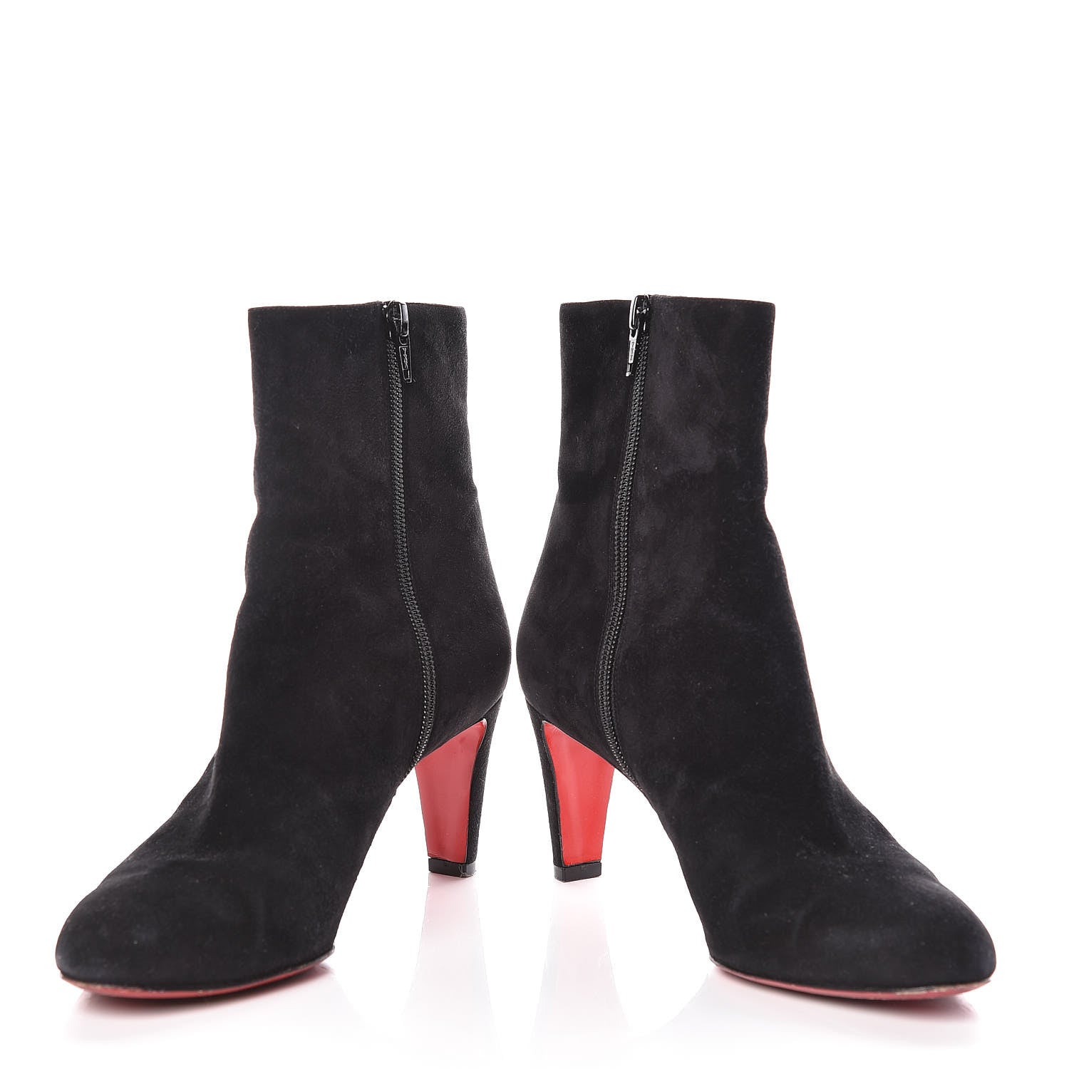 Christian Louboutin Suede Top 70 Ankle Boots 37.5 Black 6 of 14