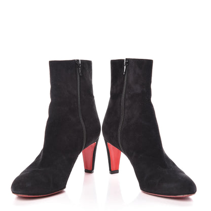 Christian Louboutin Suede Top 70 Ankle Boots 37.5 Black 6 of 14
