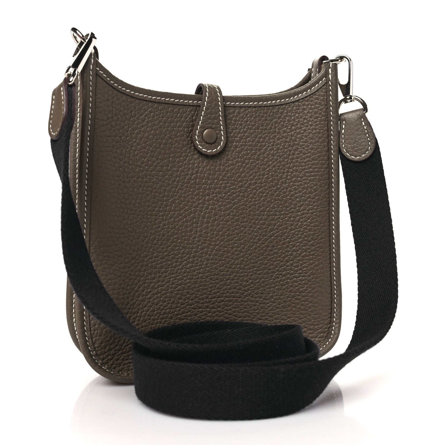 Hermes Taurillon Clemence Amazone Evelyne TPM Etoupe Bleu Indigo 3 of 11