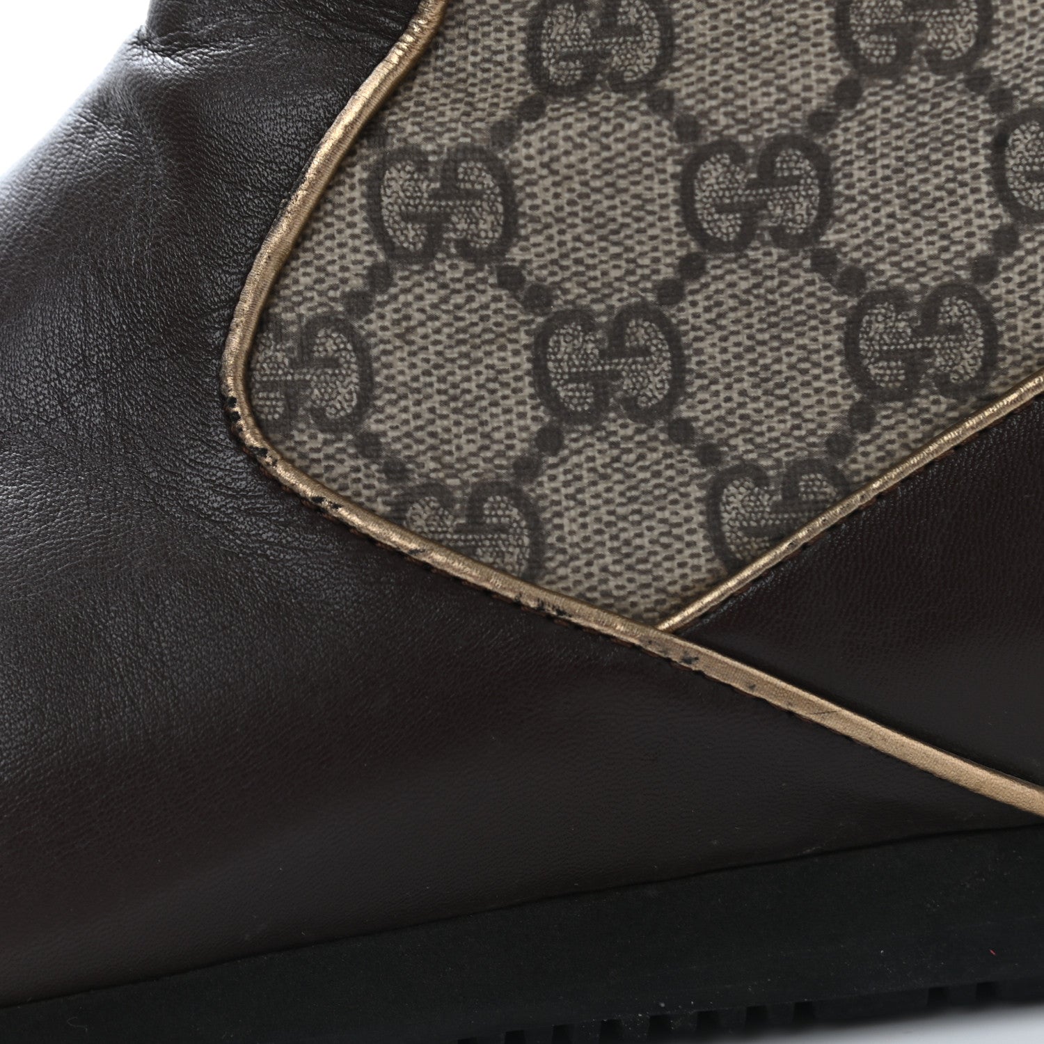 Gucci GG Plus Monogram Rabbit Fur Boots 39 Dark Brown 22 of 25