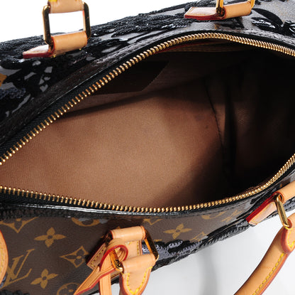 Louis Vuitton Monogram Fleur De Jais Sequins Speedy 30 5 of 7