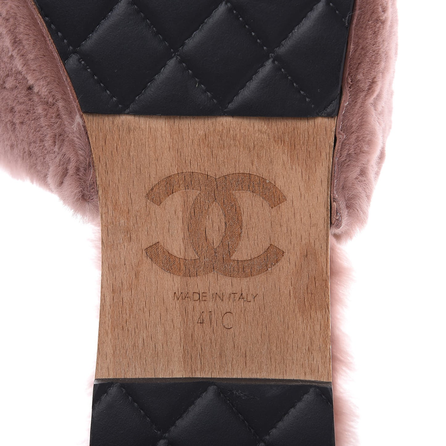 Orylag Fur Flat Sandals 41 Light Pink