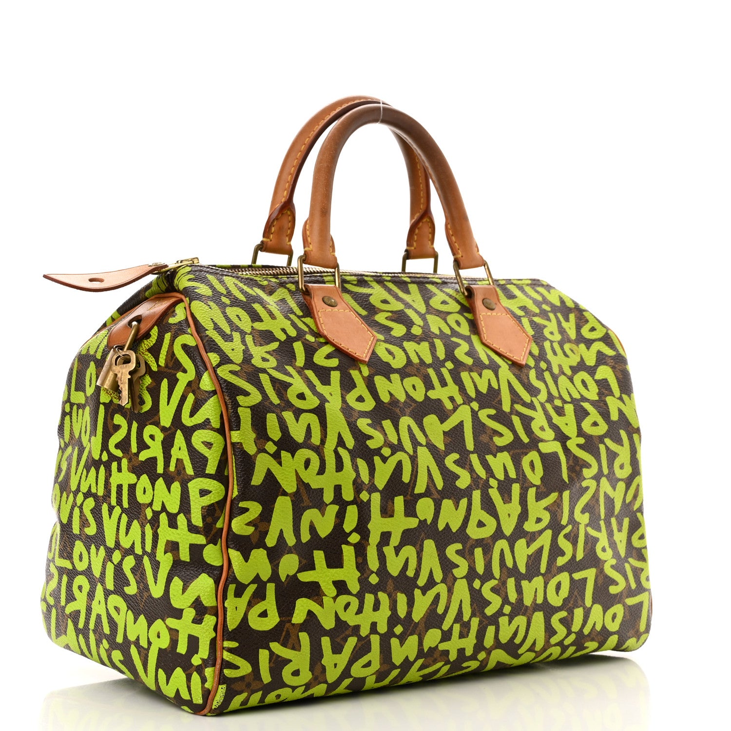 Louis Vuitton Monogram Graffiti Speedy 30 Green 3 of 11