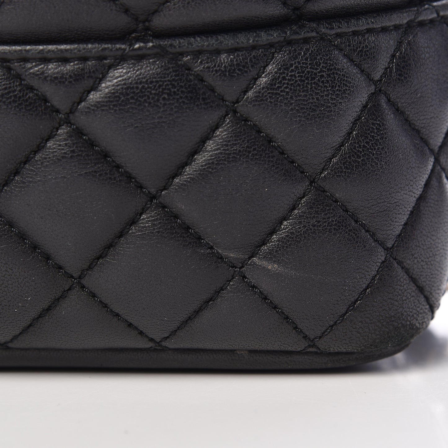 Lambskin Quilted Small Hobo Black
