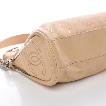 Chanel Lambskin Stitched Medium Ultimate Soft Tote Beige 8 of 13