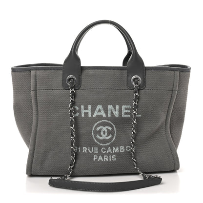 Chanel Mixed Fibers Small Deauville Tote Grey 1 of 11