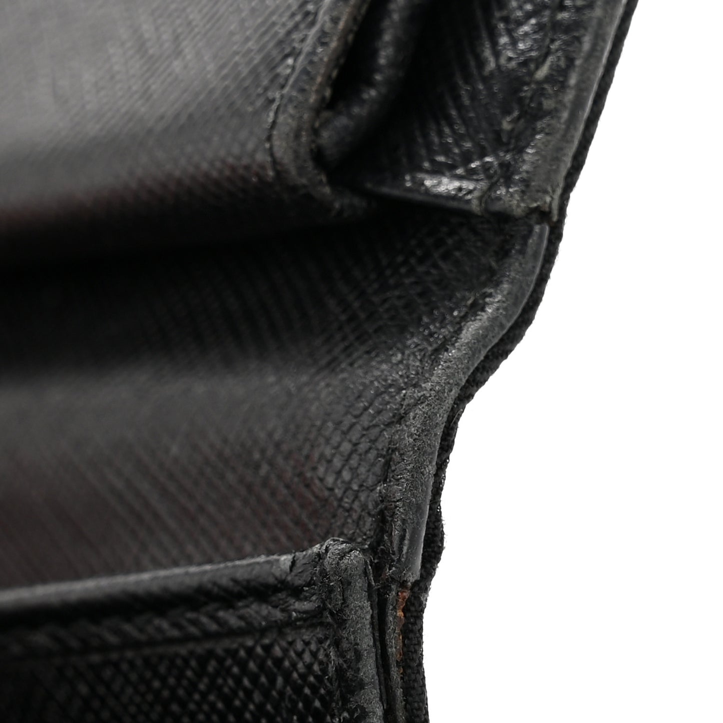 Tessuto Nylon Tri-Fold Compact Wallet  Black