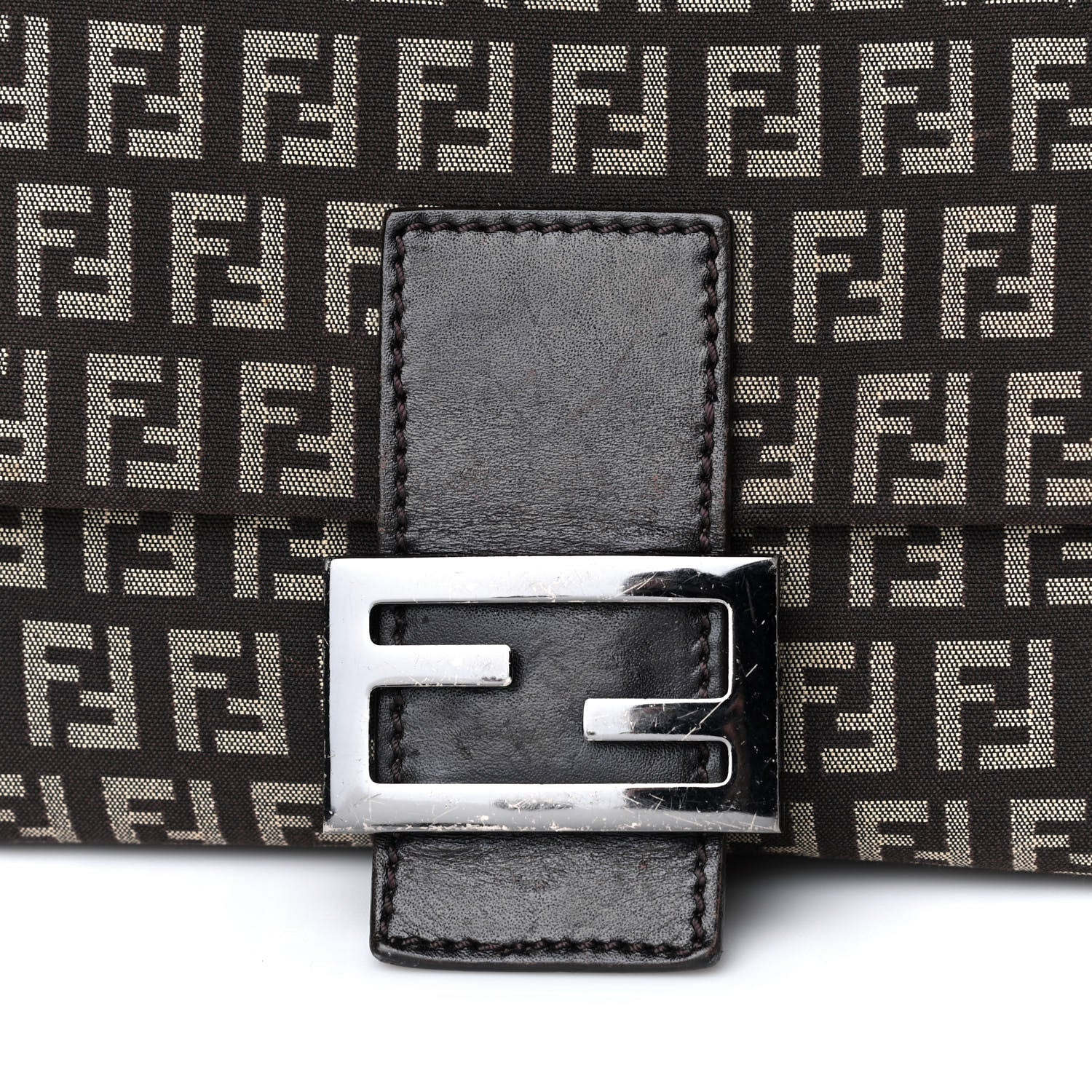 Fendi Zucchino Vitello Mama Baguette Testa di Moro Beige 25 of 26