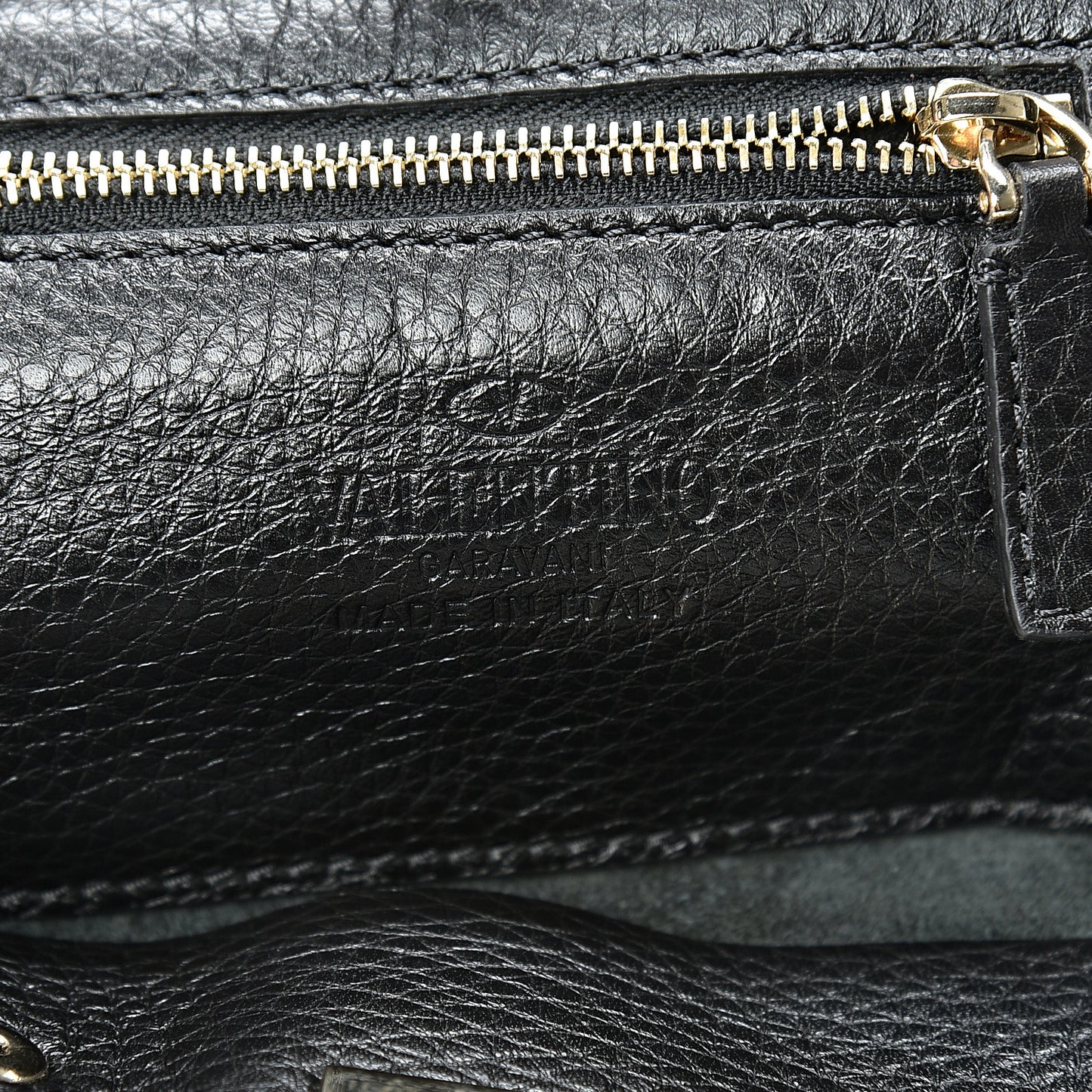 Pebbled Calfskin Mini Rockstud Tote Black