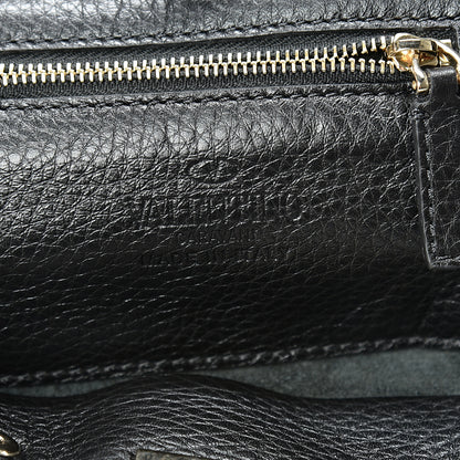 Valentino Garavani Pebbled Calfskin Mini Rockstud Tote Black 5 of 8