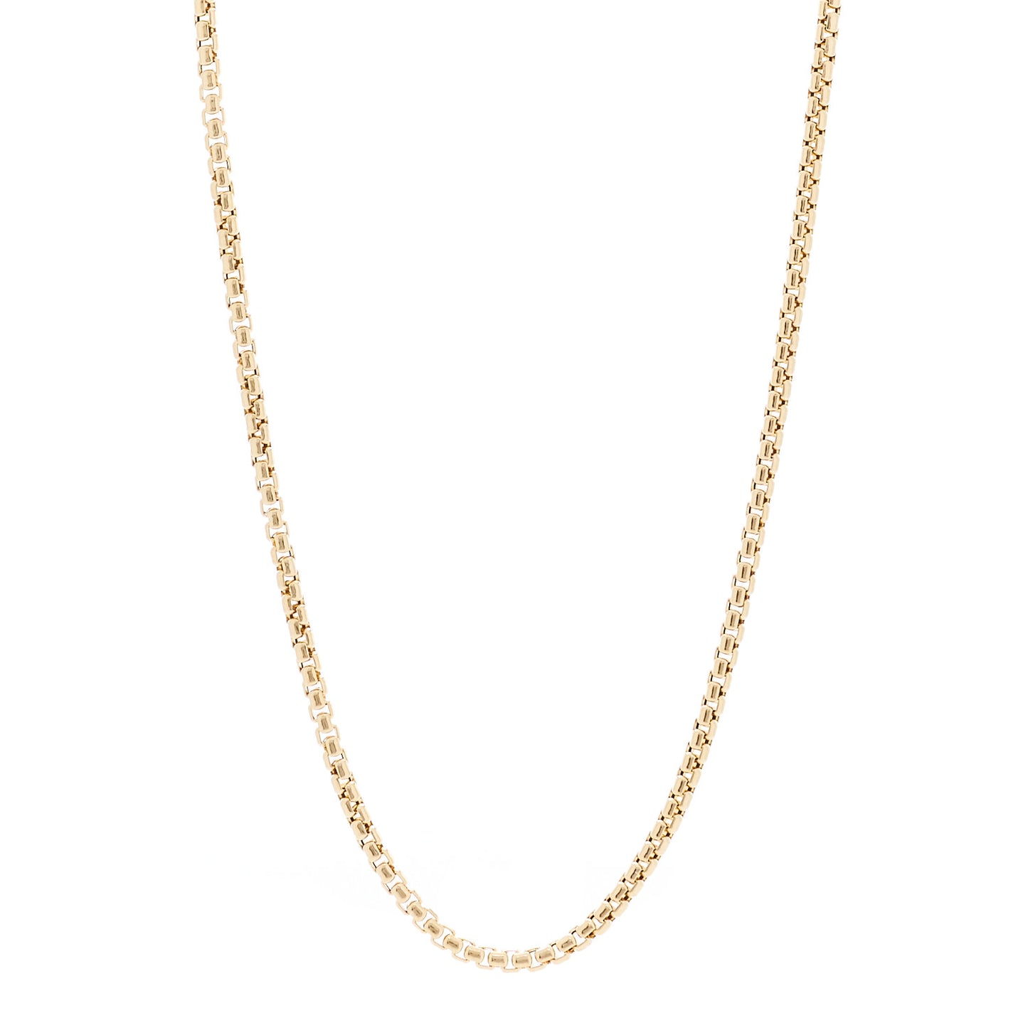 18K Yellow Gold 3.4mm Box Chain Necklace 24"