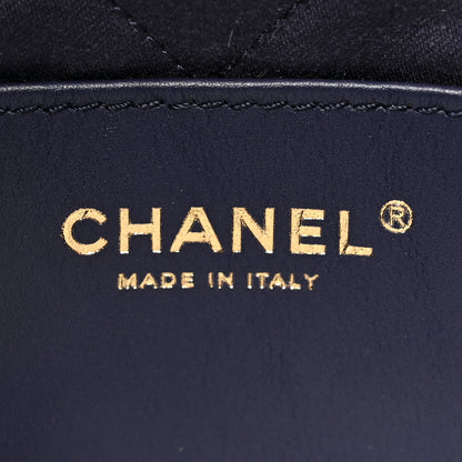 Chanel Shiny Calfskin Quilted Mini Chanel 22 Navy Blue 6 of 10