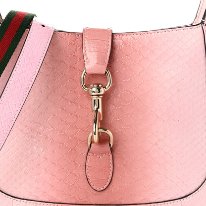 Gucci Snakeskin Web Small Jackie 1961 Hobo Pink 15 of 20