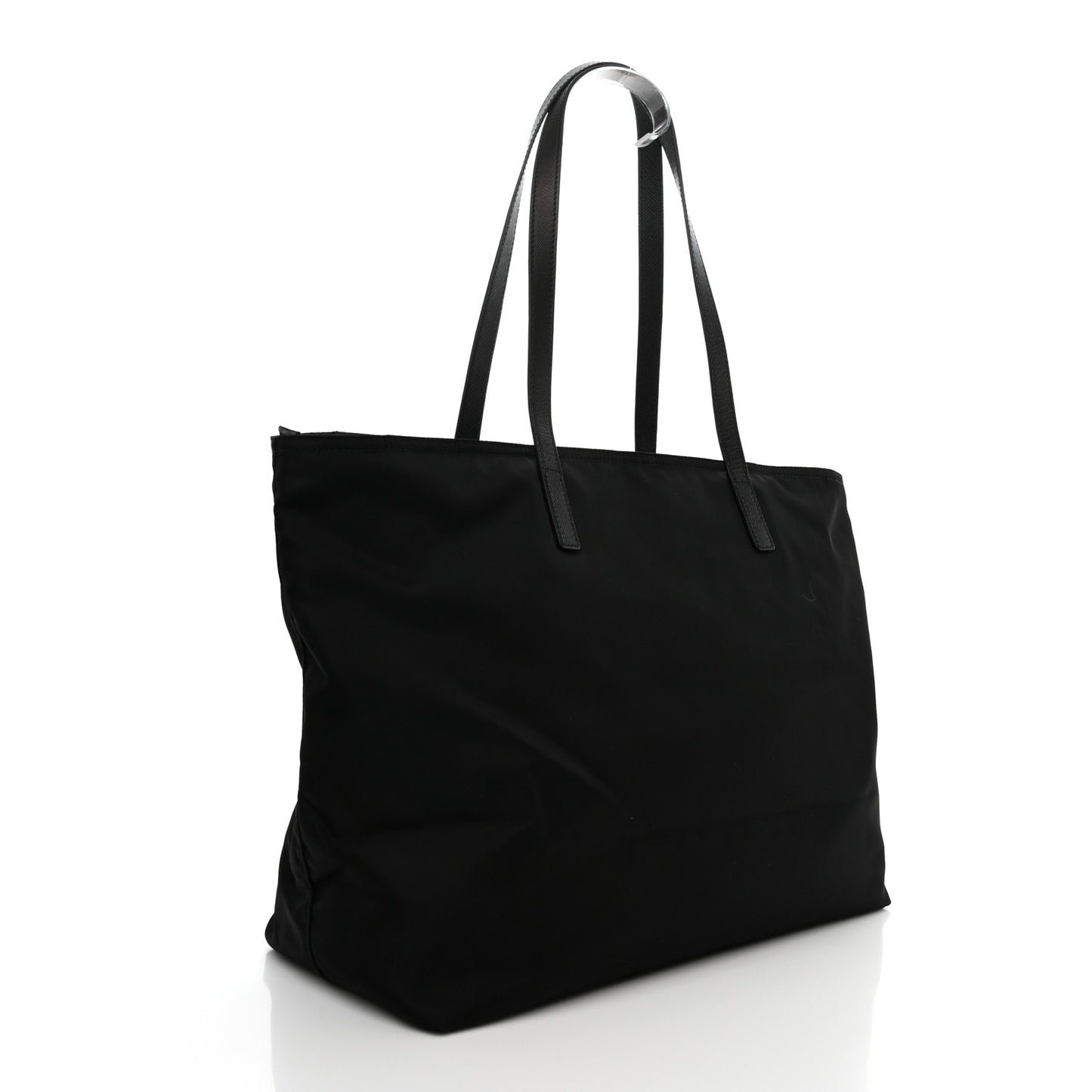 Nylon Tessuto Saffiano Robot Tote Bag Black