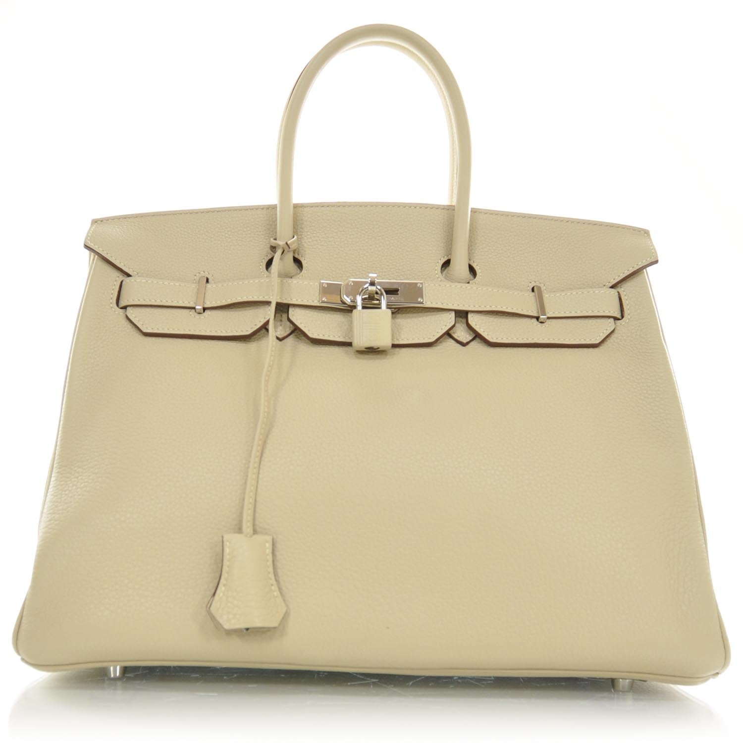 Hermes Taurillon Clemence Birkin 35 Parchemin 1 of 9