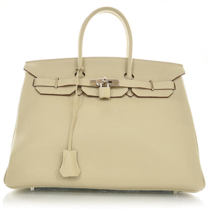 Hermes Taurillon Clemence Birkin 35 Parchemin 1 of 9