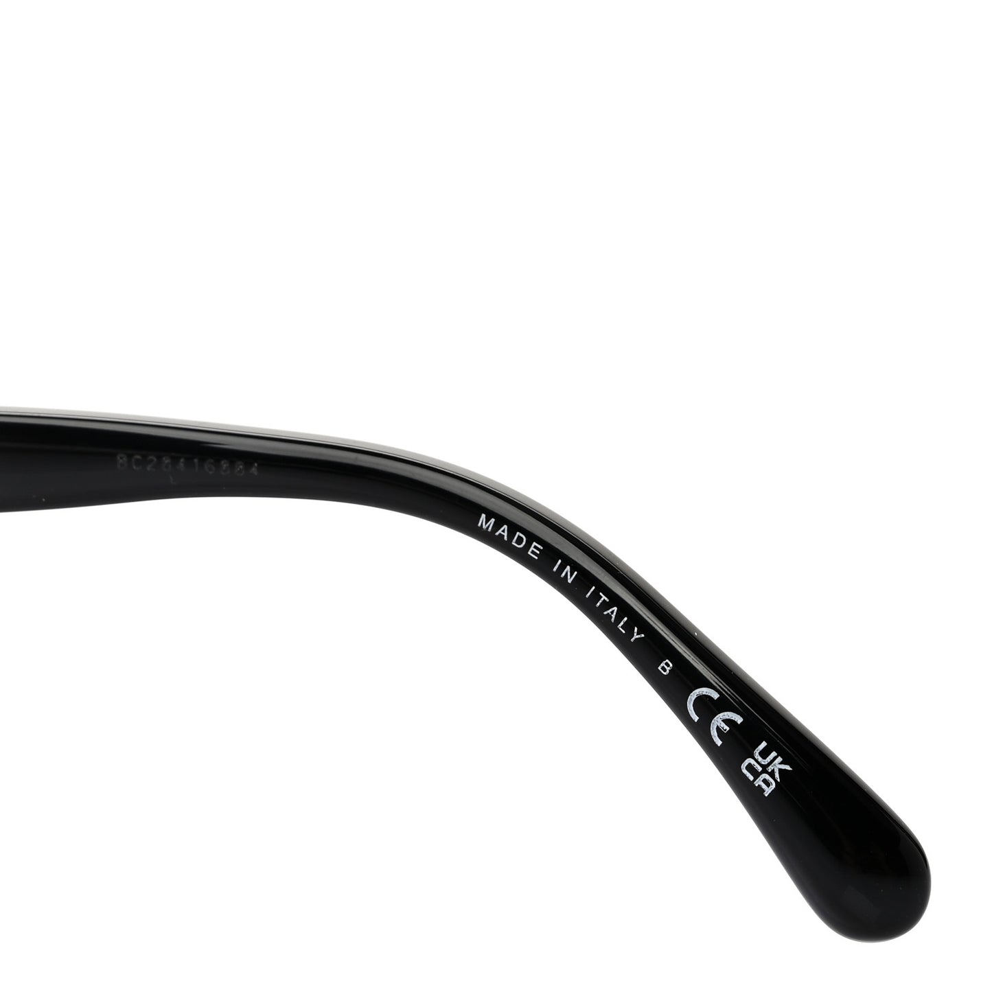 Acetate Strass Square Sunglasses 5422-B-A Black White
