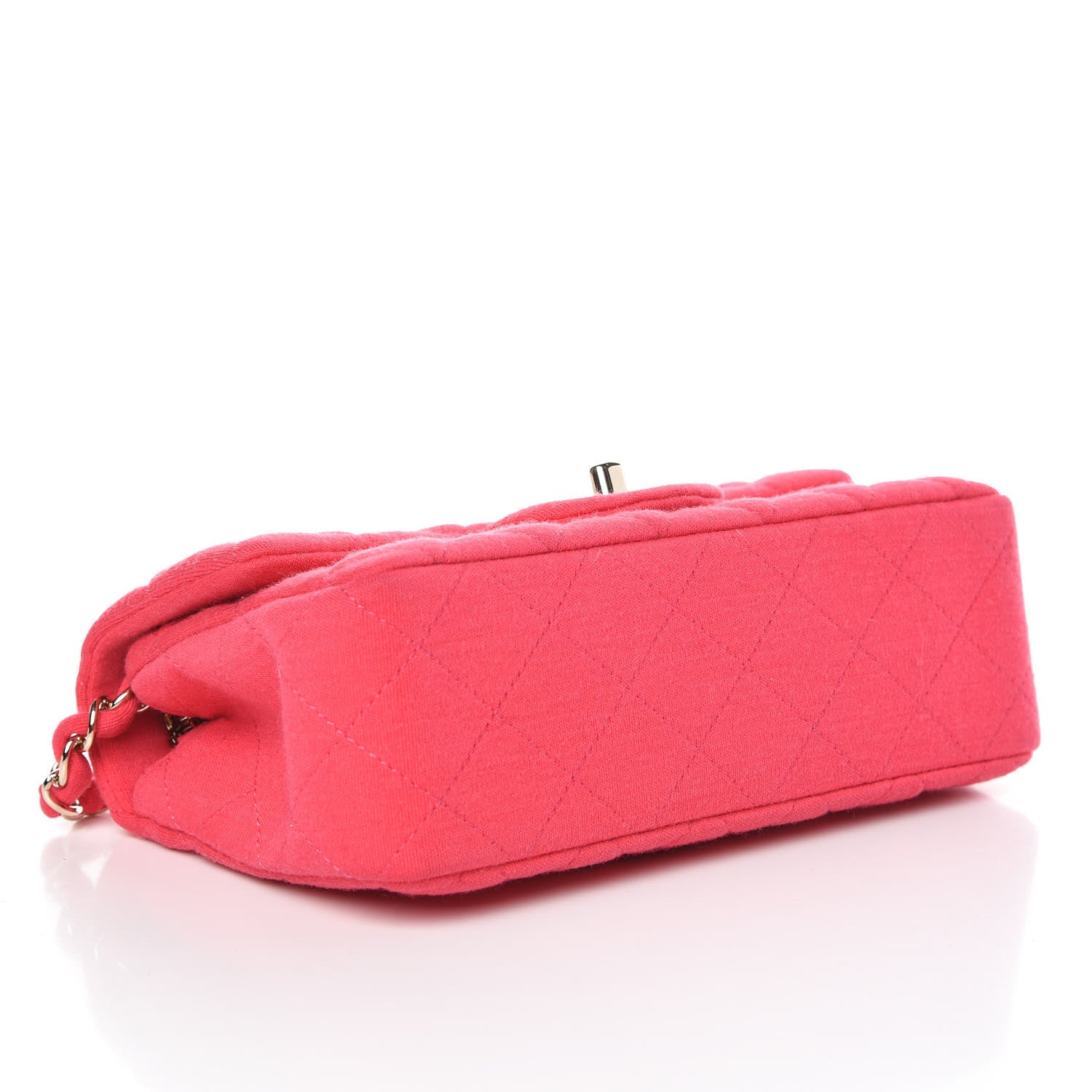 Chanel Jersey Quilted Mini Rectangular Flap Pink 4 of 10