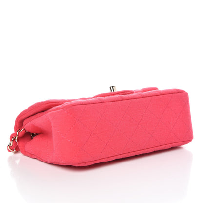 Chanel Jersey Quilted Mini Rectangular Flap Pink 4 of 10