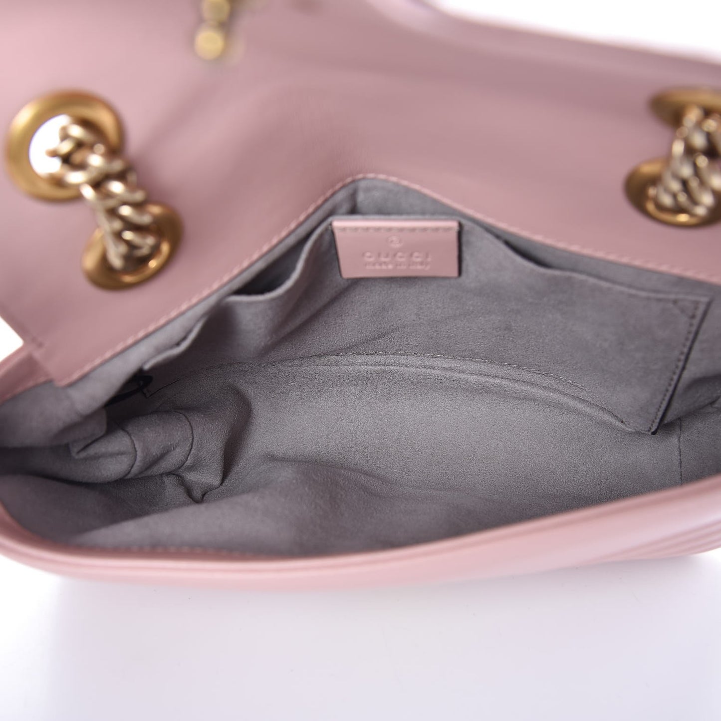 Calfskin Matelasse Mini GG Marmont Shoulder Bag Perfect Pink