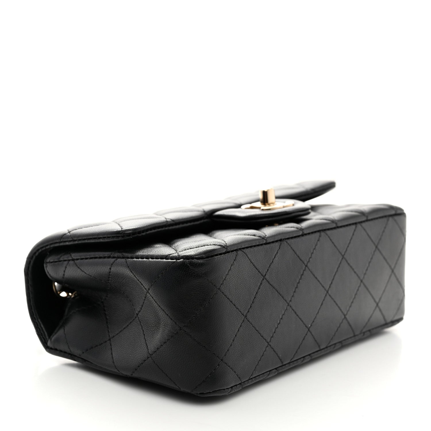 Chanel Lambskin Quilted Mini Rectangular Flap Black 2 of 10