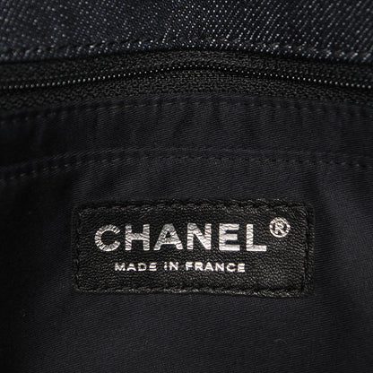 Chanel Denim Embroidered Medium Perfume Bottle Flap Blue 6 of 8