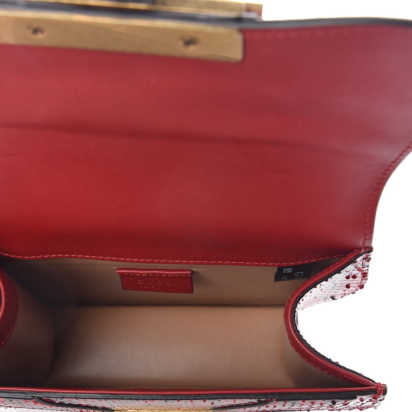 Elaphe Radiata Small Osiride Shoulder Bag Hibiscus Red