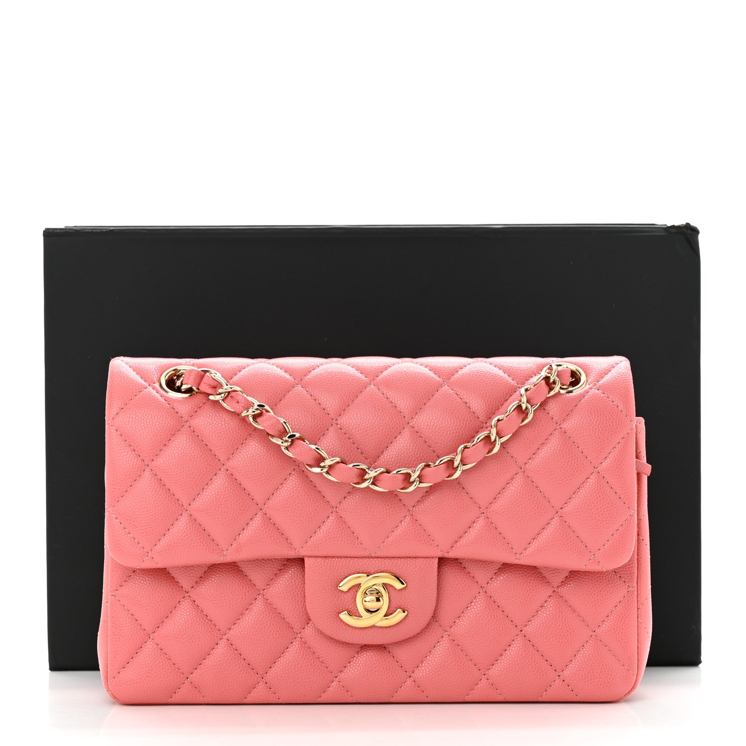 Chanel Caviar Quilted Small Double Flap Pink 11 of 11