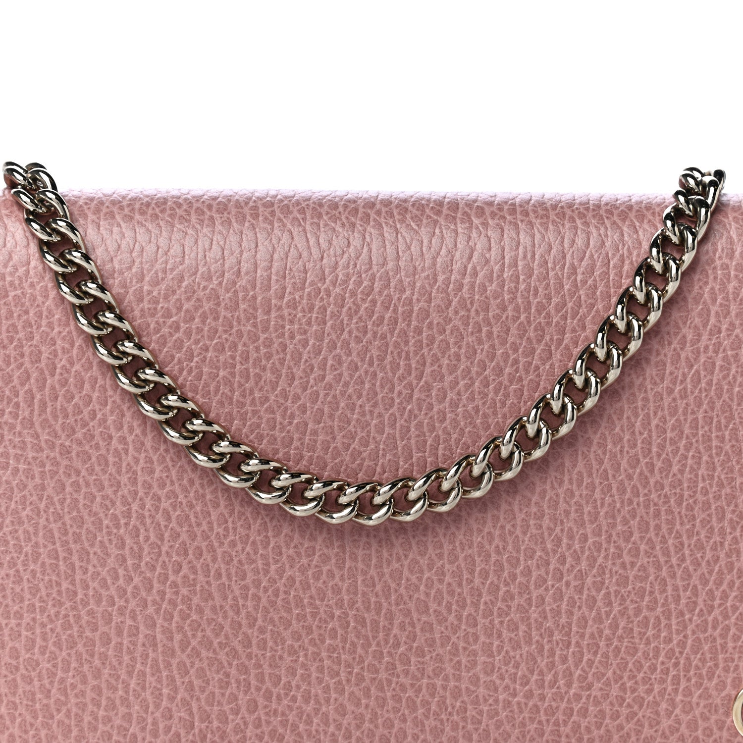 Gucci Dollar Calfskin Medium Betty Chain Wallet Soft Pink 7 of 9