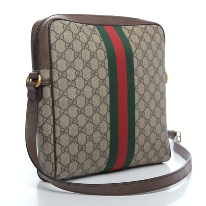 Gucci GG Supreme Monogram Web Medium Ophidia Messenger Bag Brown 3 of 12