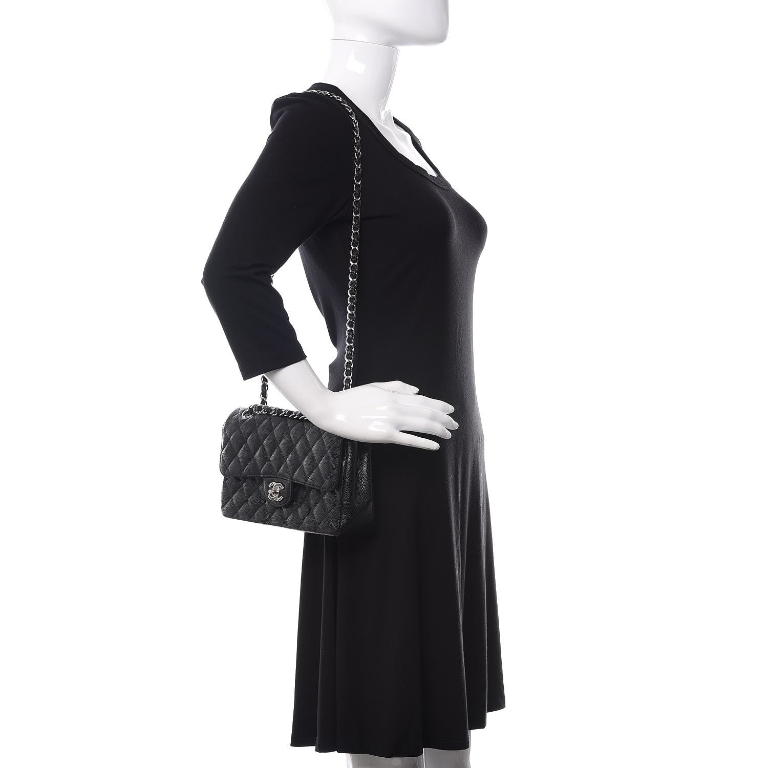 Chanel Caviar Quilted Small Double Flap Black 2 of 12