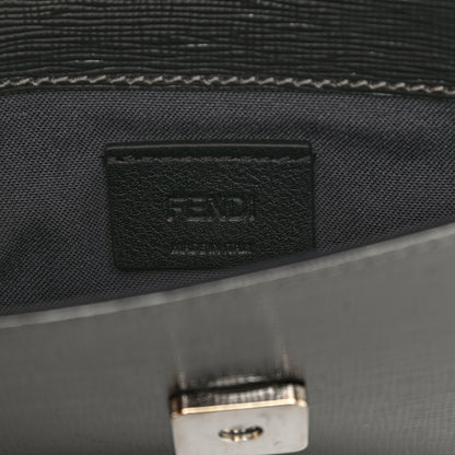Fendi Vitello Mirror Elite Tube Wallet on Chain Graphite 6 of 12