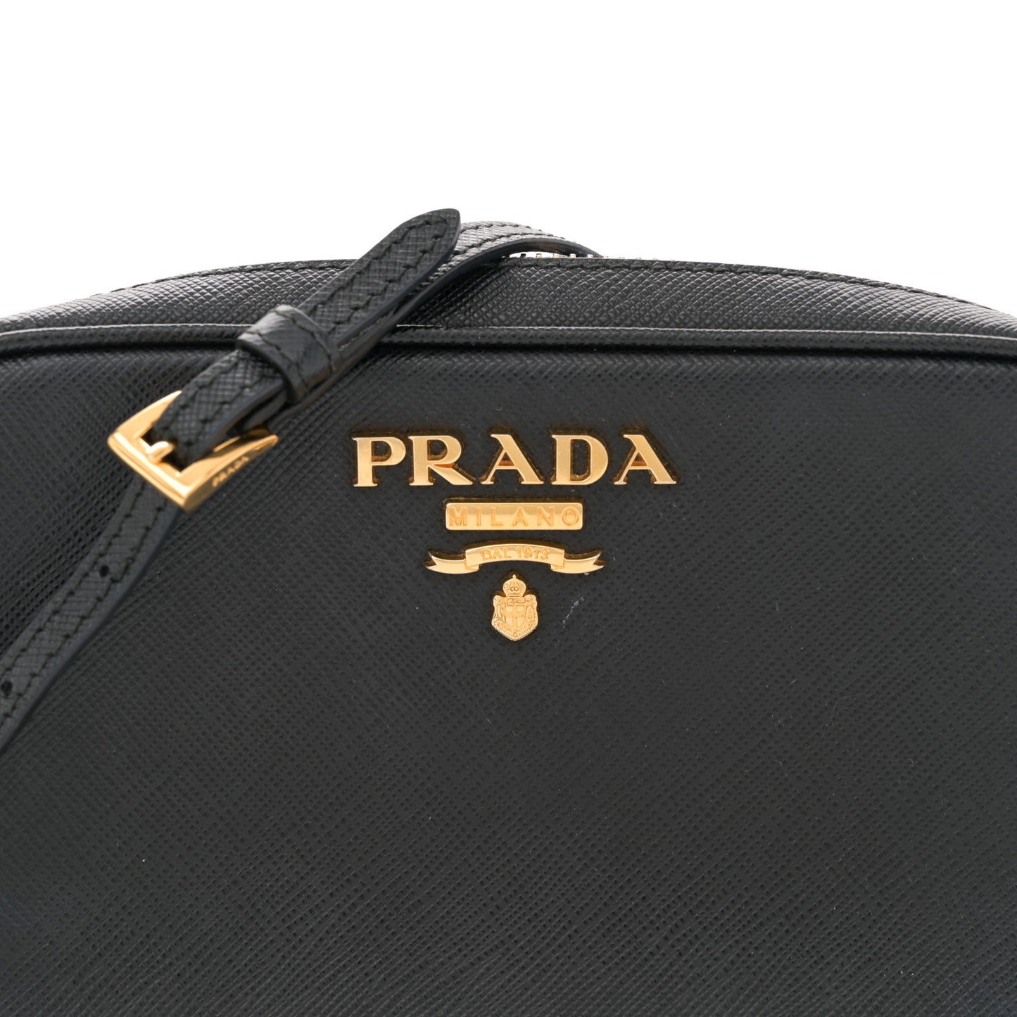 Saffiano Mini Camera Crossbody Bag Black