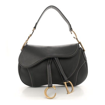 Christian Dior Calfskin Double Saddle Bag Black 1 of 11