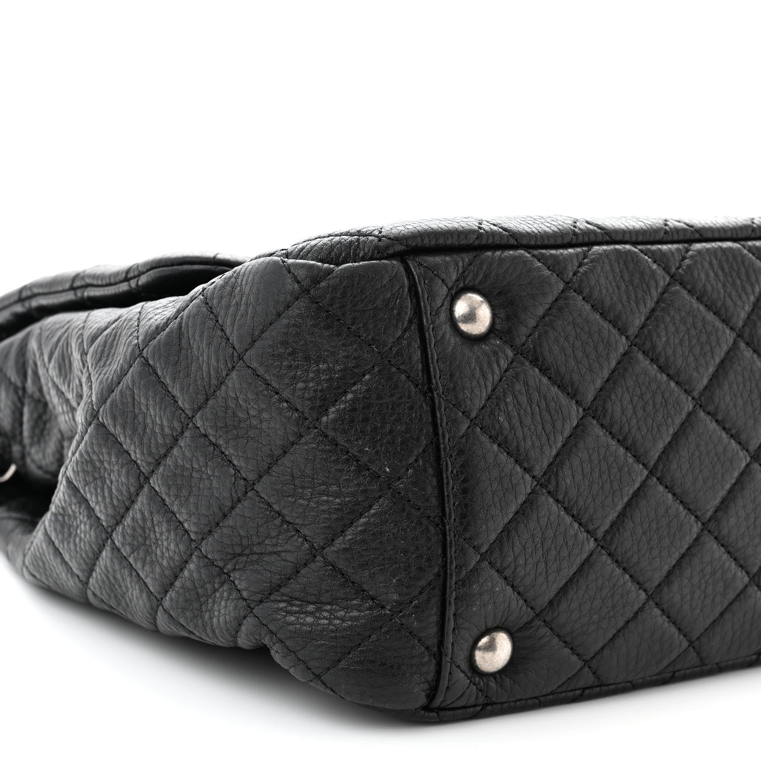 Chanel Calfskin Quilted XXL Travel Flap Bag Black 10 of 11