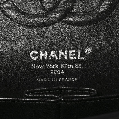 Chanel Tweed Quilted Medium Double Flap Black Multicolor 6 of 11