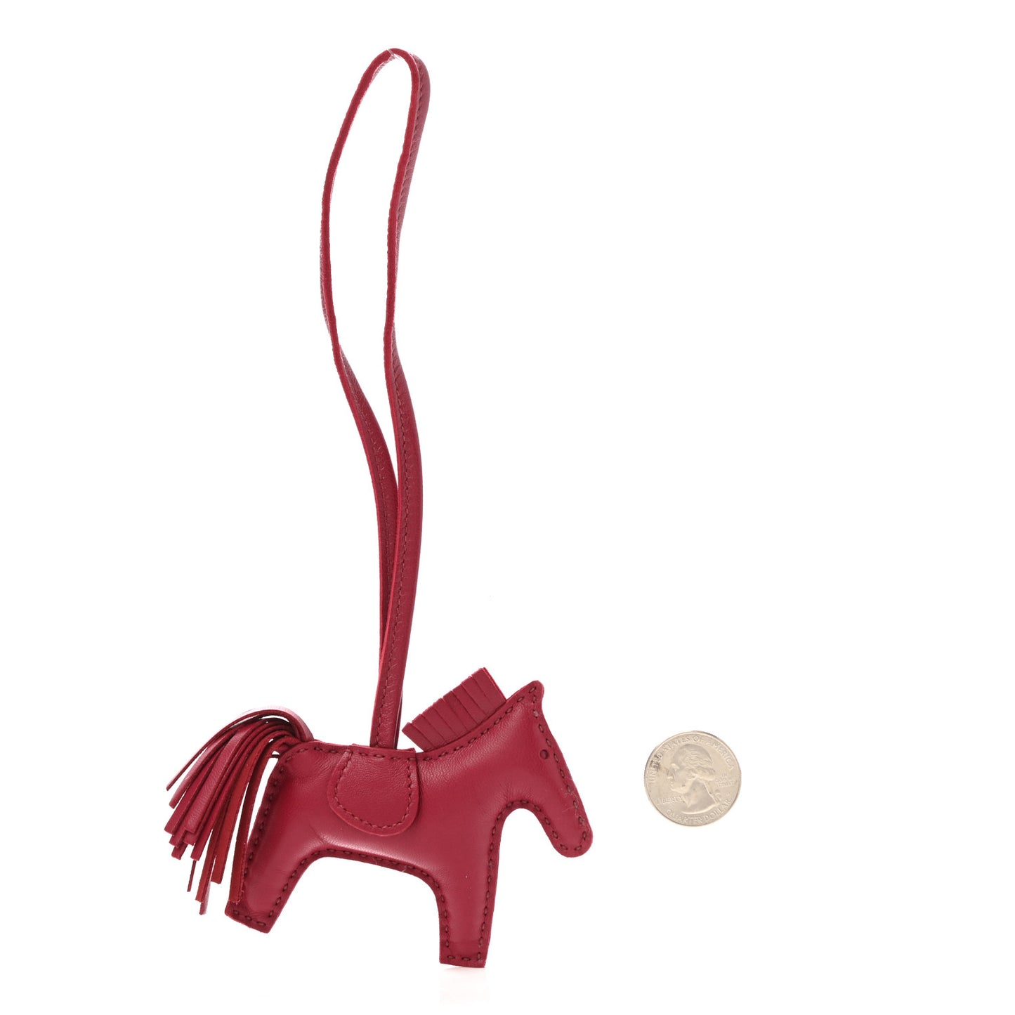 Milo Lambskin Grigri Rodeo Horse Bag Charm PM Rubis