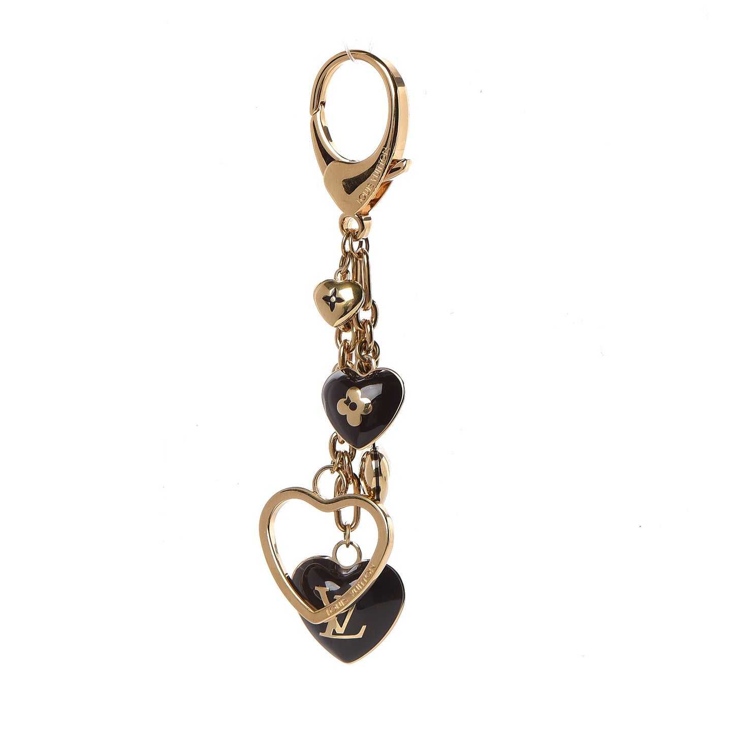 Coeurs Heart Bag Charm Key Holder Amarante