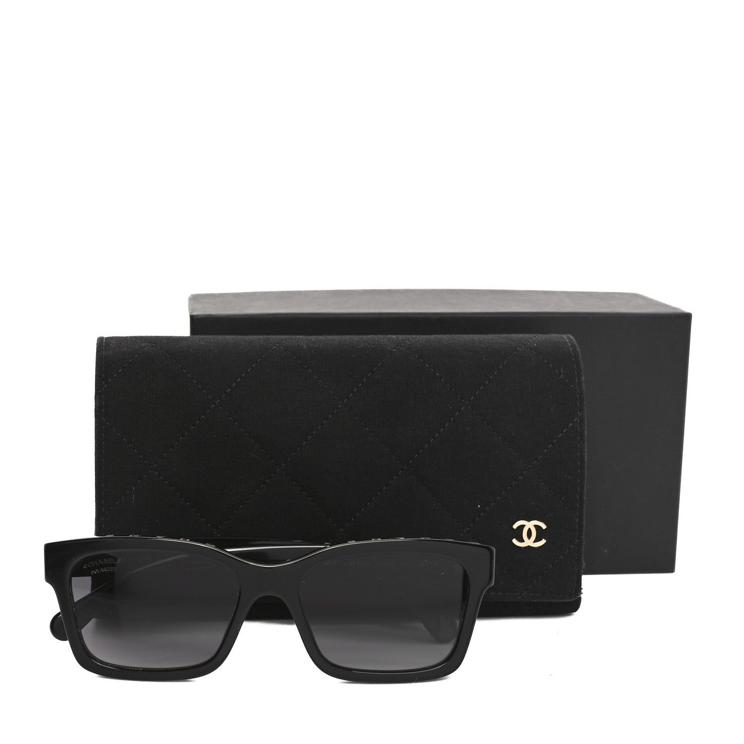 Chanel Acetate Square Sunglasses 5417 Black 7 of 7