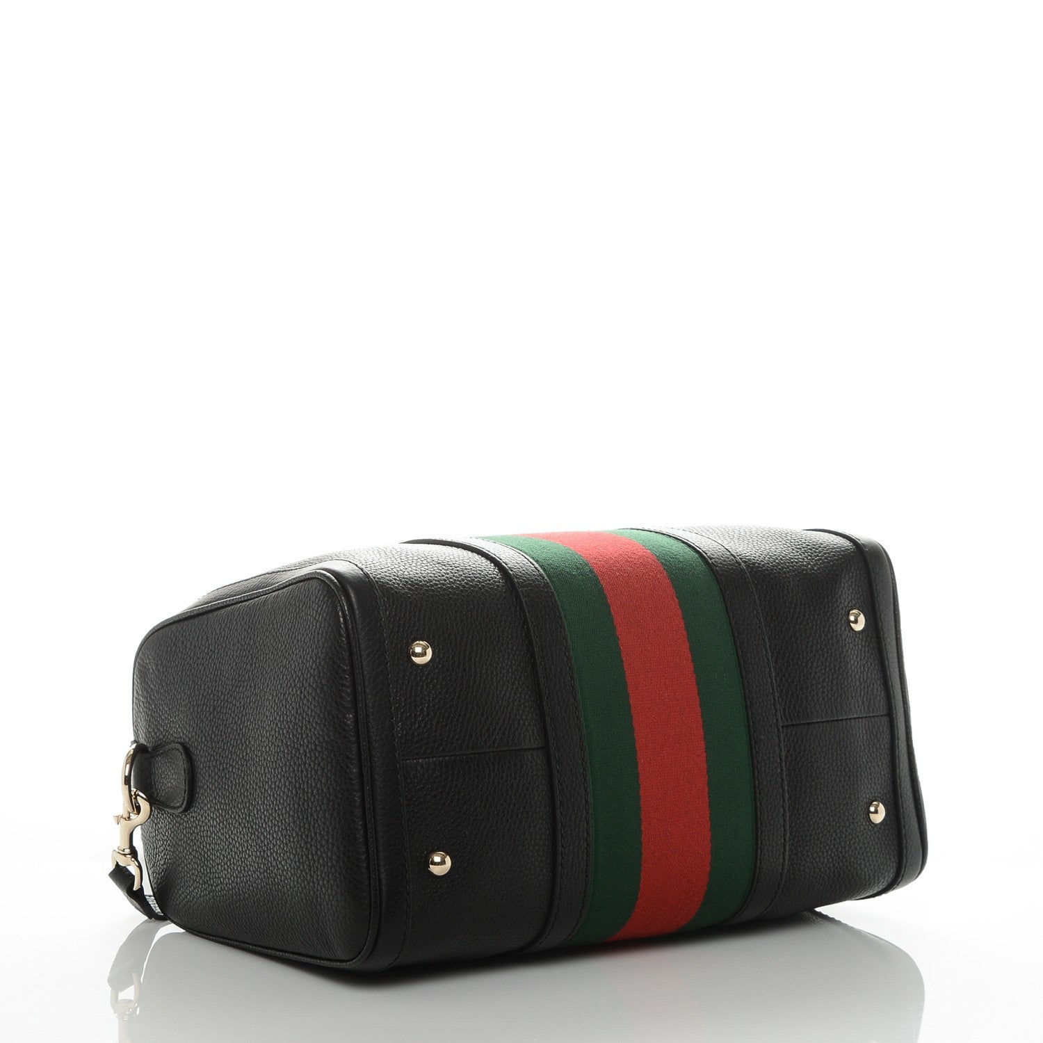 Gucci Calfskin Vintage Web Medium Boston Black 4 of 6
