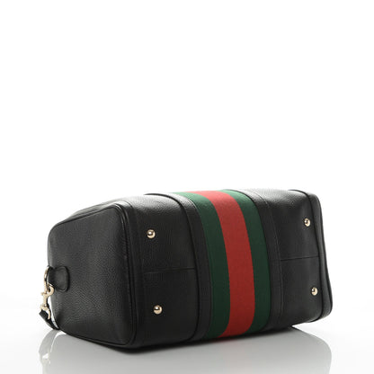 Gucci Calfskin Vintage Web Medium Boston Black 4 of 6