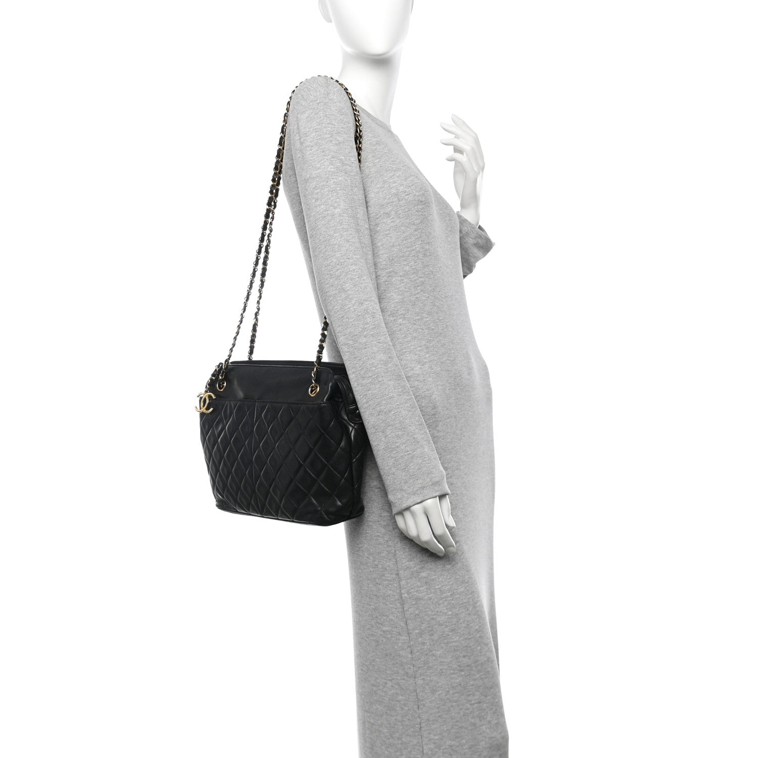 Chanel Lambskin Quilted Shoulder Bag Black 2 of 10