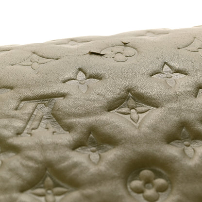 Louis Vuitton Lambskin Embossed Monogram Coussin MM Khaki 18 of 19