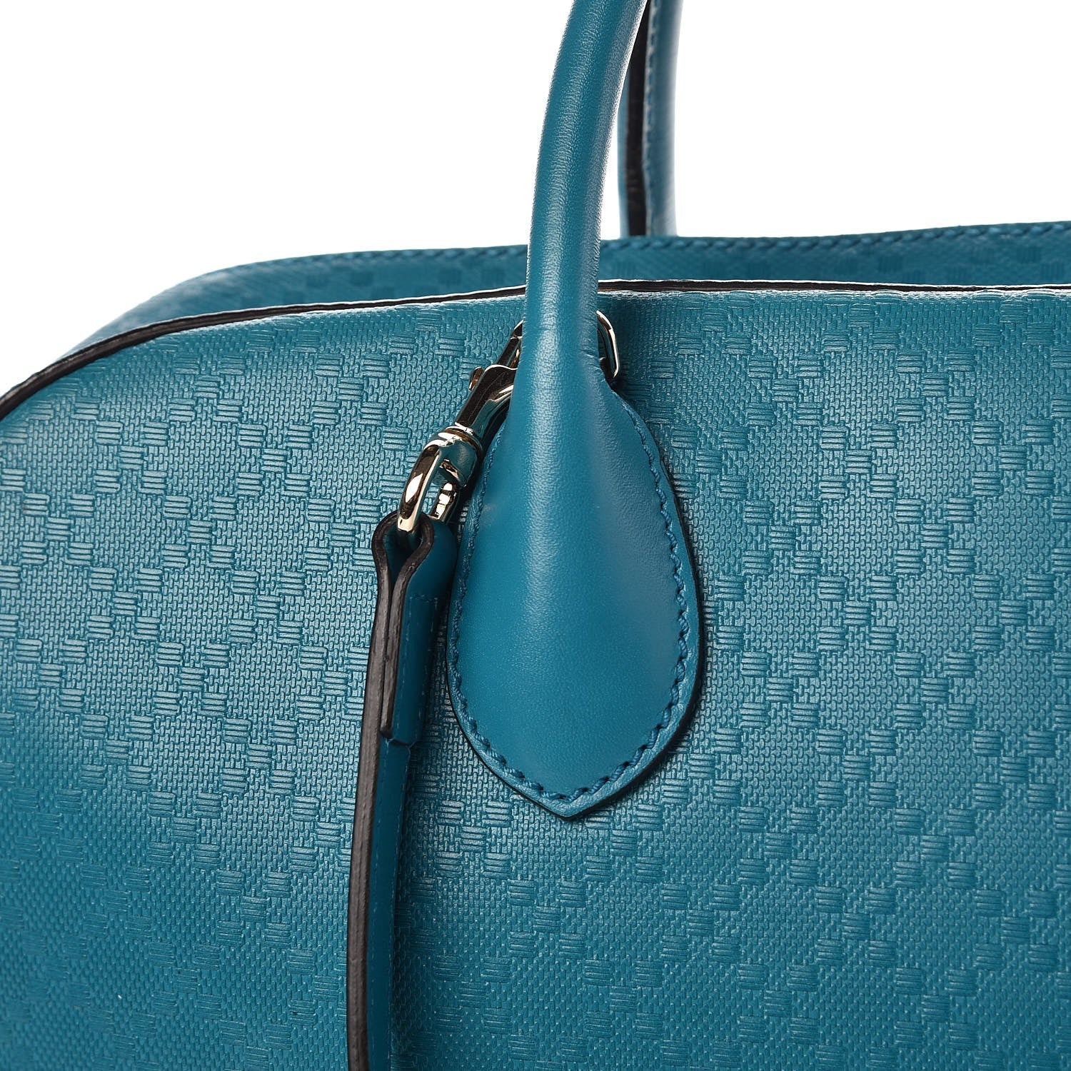 Gucci Calfskin Bright Diamante Top Handle Bag Deep Cobalt 15 of 21